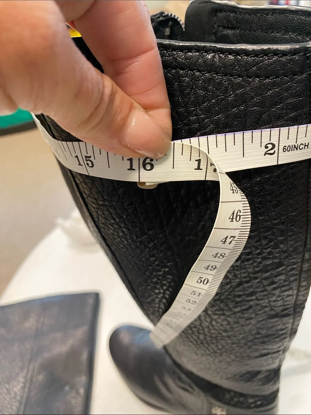 Tory Burch black pebbled knee-high riding boots